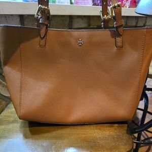 Tory Burch Brown Leather Tote Bag
